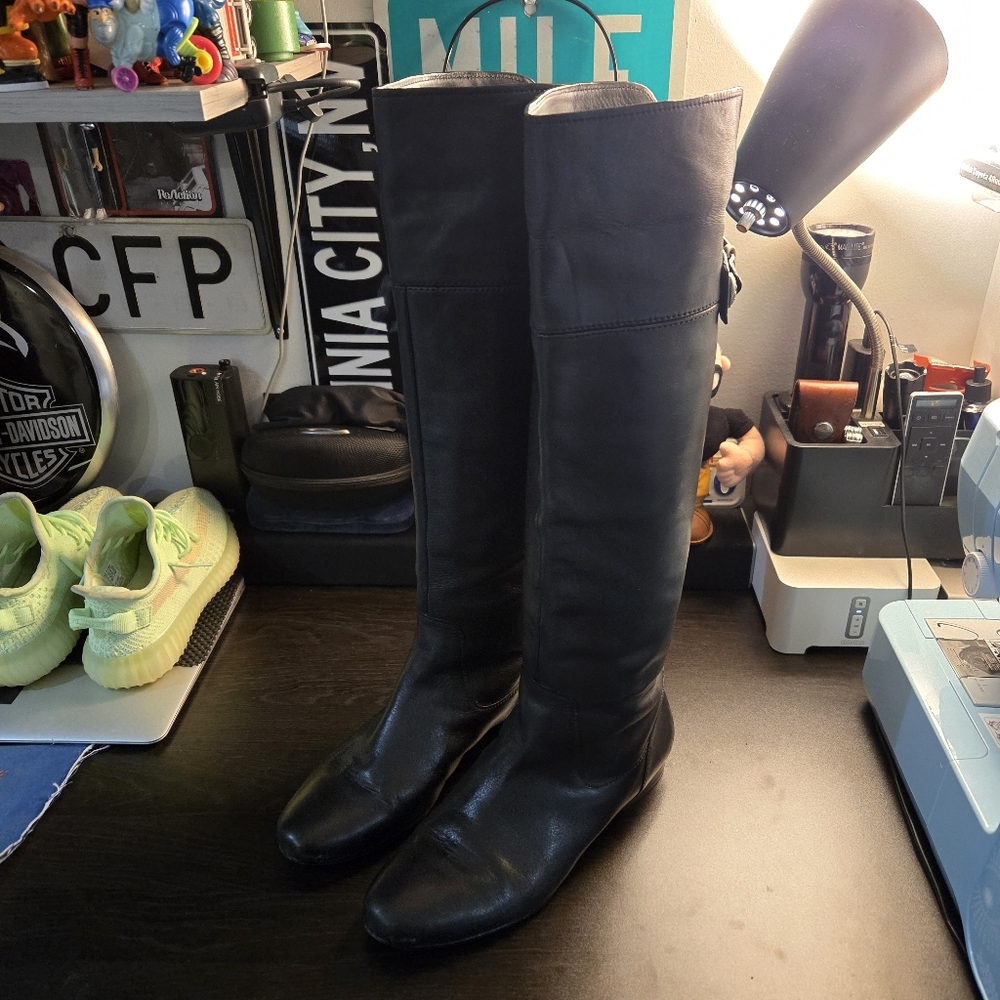 Coach Benita Tall Riding Boots Black Size 9
